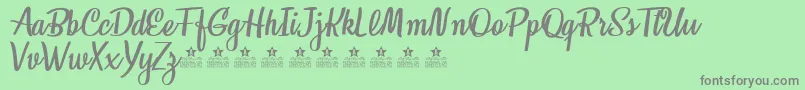 HoneymoonPersonalUse Font – Gray Fonts on Green Background