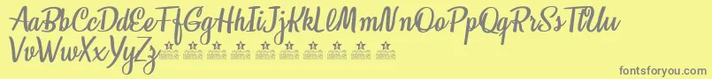 HoneymoonPersonalUse Font – Gray Fonts on Yellow Background