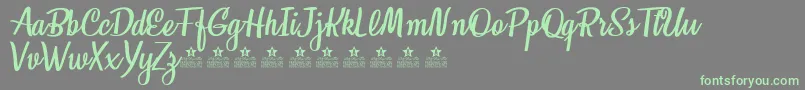 HoneymoonPersonalUse Font – Green Fonts on Gray Background