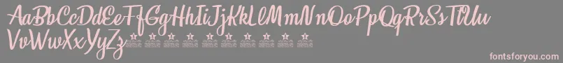 Police HoneymoonPersonalUse – polices roses sur fond gris