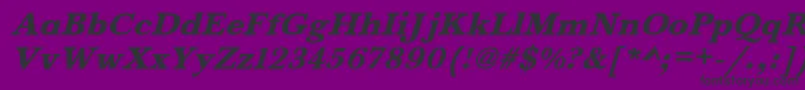 BaskervaldadfstdHeavyitalic Font – Black Fonts on Purple Background