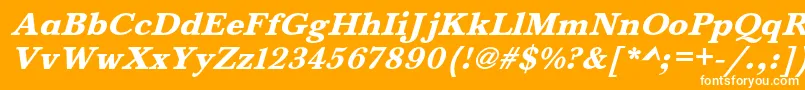 BaskervaldadfstdHeavyitalic Font – White Fonts on Orange Background