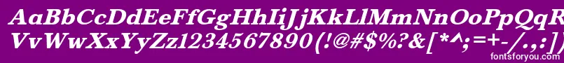BaskervaldadfstdHeavyitalic Font – White Fonts on Purple Background