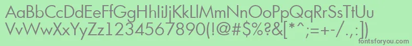 Futuri3 Font – Gray Fonts on Green Background