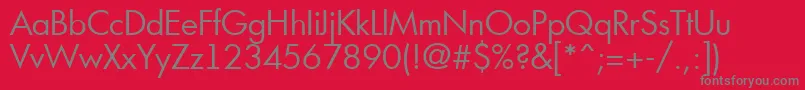 Futuri3 Font – Gray Fonts on Red Background