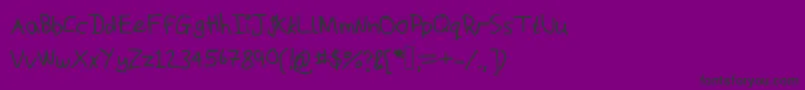 Macshandwriting Font – Black Fonts on Purple Background