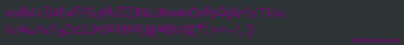 Шрифт Macshandwriting – фиолетовые шрифты на чёрном фоне
