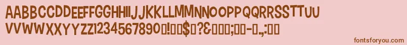 CartonSix Font – Brown Fonts on Pink Background