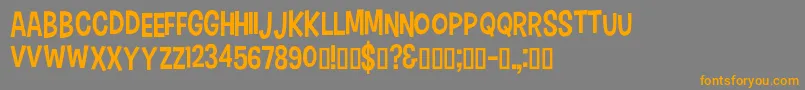 CartonSix Font – Orange Fonts on Gray Background