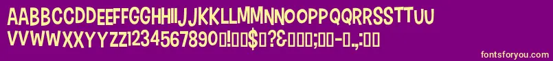 CartonSix Font – Yellow Fonts on Purple Background