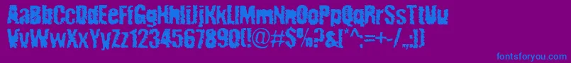 Radiatedpan Font – Blue Fonts on Purple Background