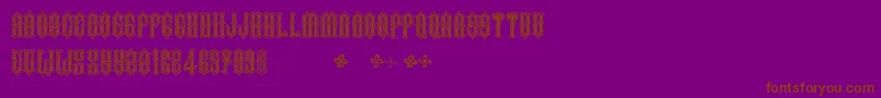 TwoFingersKingBlack Font – Brown Fonts on Purple Background