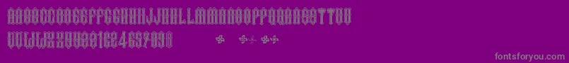 TwoFingersKingBlack Font – Gray Fonts on Purple Background