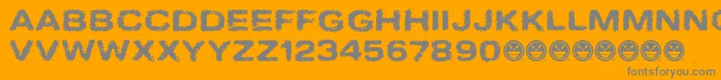 SinderFreebieFinal Font – Gray Fonts on Orange Background