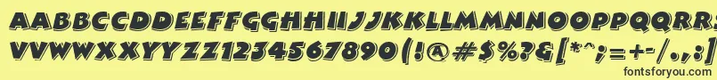 ComixhighlightRegular Font – Black Fonts on Yellow Background