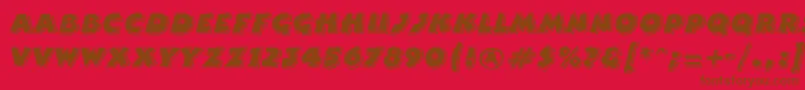 ComixhighlightRegular Font – Brown Fonts on Red Background