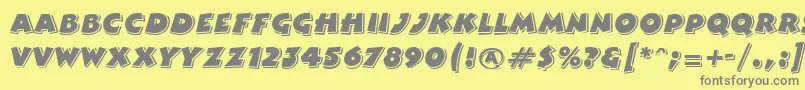 ComixhighlightRegular Font – Gray Fonts on Yellow Background
