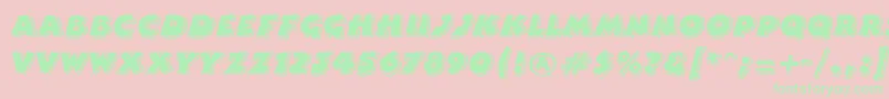 Police ComixhighlightRegular – polices vertes sur fond rose