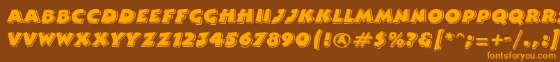 ComixhighlightRegular Font – Orange Fonts on Brown Background