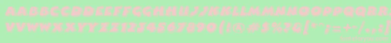 ComixhighlightRegular Font – Pink Fonts on Green Background