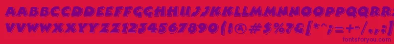 ComixhighlightRegular Font – Purple Fonts on Red Background