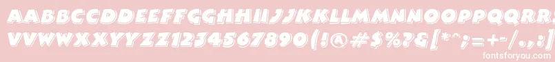 フォントComixhighlightRegular – ピンクの背景に白い文字
