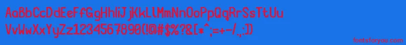 フォントCardboardCutout – 赤い文字の青い背景