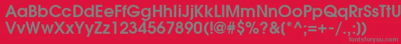 ForefrontDemish Font – Gray Fonts on Red Background