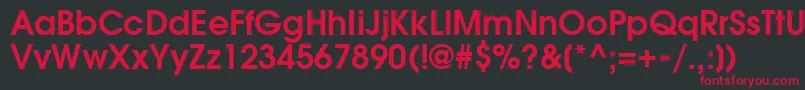 ForefrontDemish Font – Red Fonts on Black Background