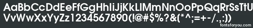 ForefrontDemish Font – White Fonts on Black Background