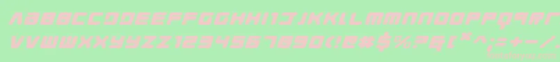 YoungTechsExpandedItalic Font – Pink Fonts on Green Background