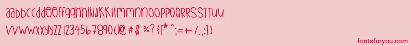 フォントBettergreatgood – ピンクの背景に赤い文字