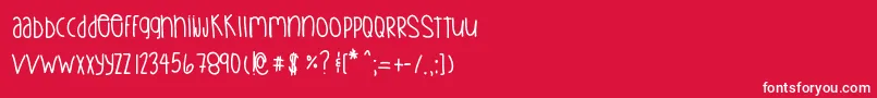 フォントBettergreatgood – 赤い背景に白い文字