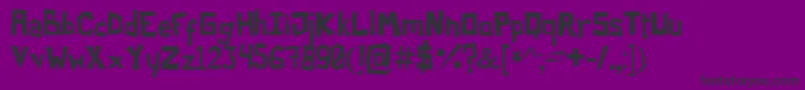 Papercuts2-fontti – mustat fontit violetilla taustalla
