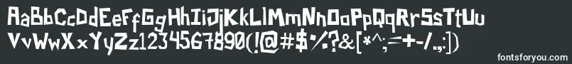 フォントPapercuts2 – 黒い背景に白い文字