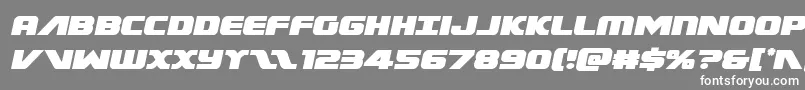 Federalescortsemiital Font – White Fonts on Gray Background
