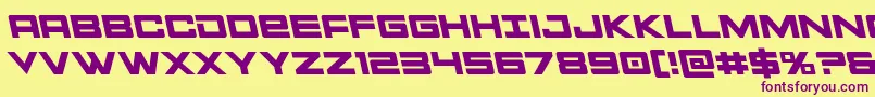 Montrocleft Font – Purple Fonts on Yellow Background