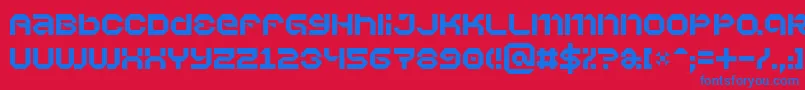 Vaporbyte-Schriftart – Blaue Schriften auf rotem Hintergrund