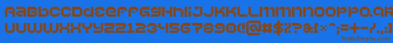 Vaporbyte Font – Brown Fonts on Blue Background