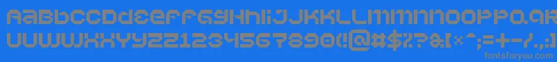 フォントVaporbyte – 青い背景に灰色の文字