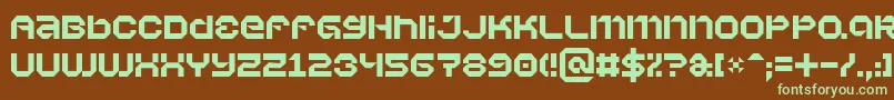 Vaporbyte-fontti – vihreät fontit ruskealla taustalla