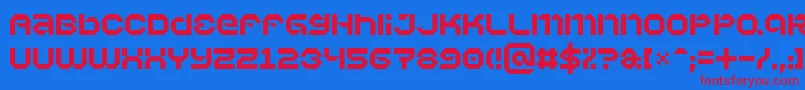 Шрифт Vaporbyte – красные шрифты на синем фоне