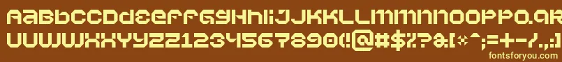 Vaporbyte-fontti – keltaiset fontit ruskealla taustalla