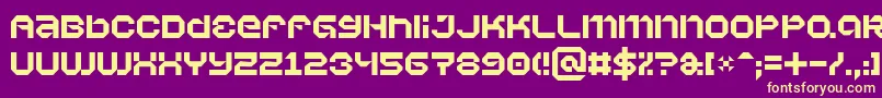 Vaporbyte Font – Yellow Fonts on Purple Background