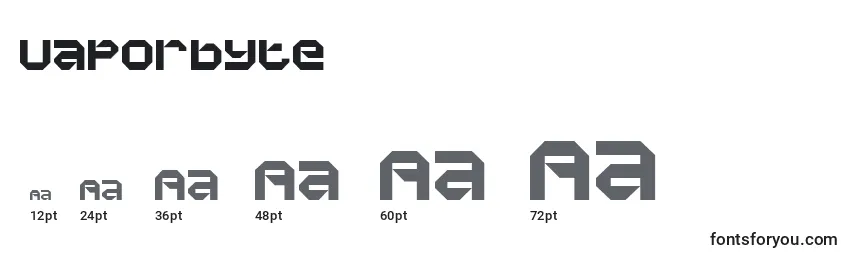 Vaporbyte Font Sizes