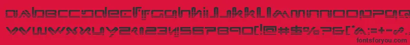 Xephyrhalf Font – Black Fonts on Red Background