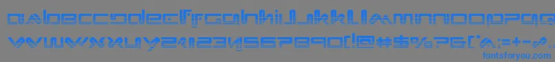 Xephyrhalf Font – Blue Fonts on Gray Background