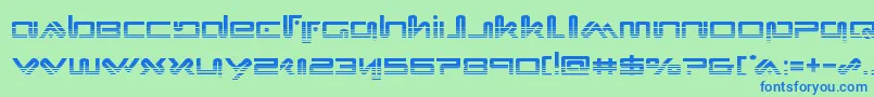 Xephyrhalf Font – Blue Fonts on Green Background