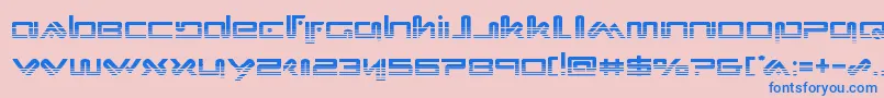 Xephyrhalf Font – Blue Fonts on Pink Background