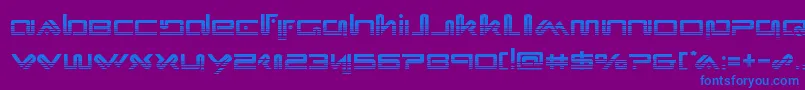 Xephyrhalf Font – Blue Fonts on Purple Background